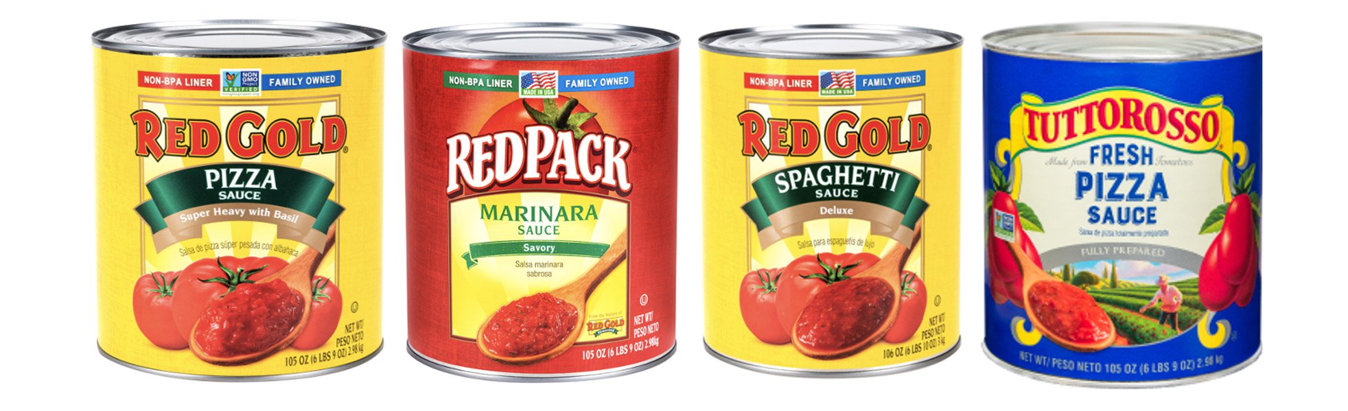 Red Gold® and Redpack® offer a variety of prepared sauces, saving time and labor.