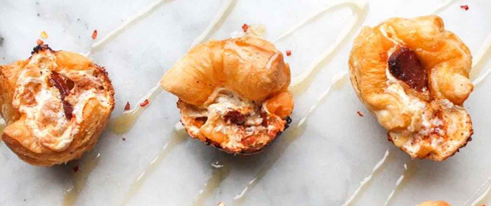 Puff Pastry Tartlets with Soppressata, Marinara and Hot Honey 