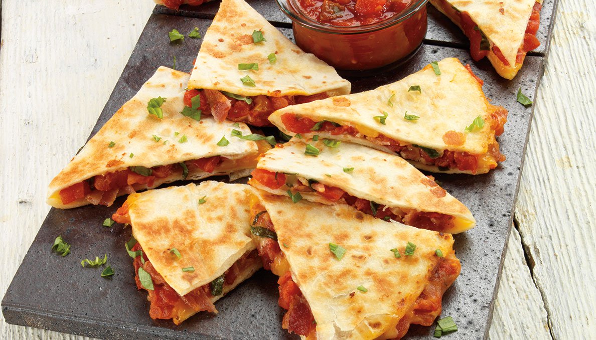 Image of Bacon and Tomato Quesadillas
