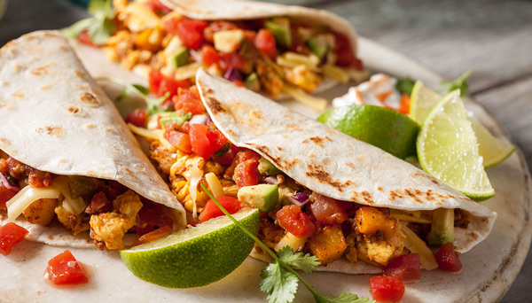 Breakfast Chorizo Tacos Close Up