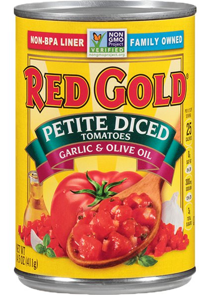 Image of Petite Diced Tomatoes with Garlic & Olive Oil 14.5 oz