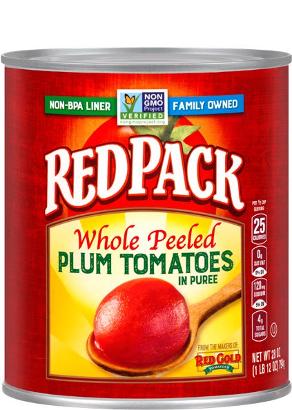 Image of 28 oz Whole Peeled Plum Tomatoes in Puree