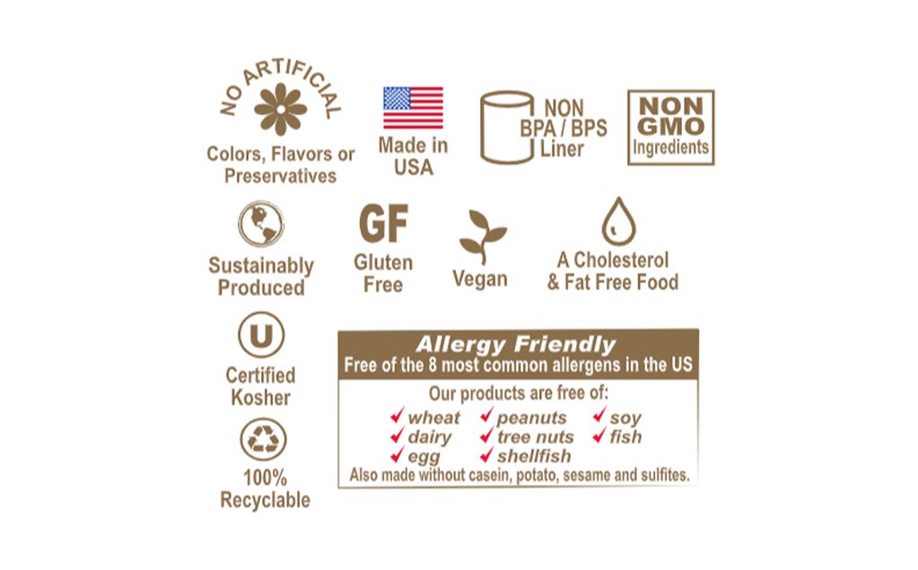 Sacramento Juice Health Claims Gluten Free Certified Kosher Allergy Friendly Made in the USA Vegan