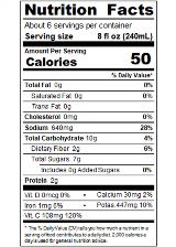 SACWA46_Sacramento_VegetableJuice_Can_46oz_Nutrition