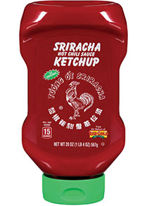 Front image of Red Gold Sriracha Ketchup Bottle