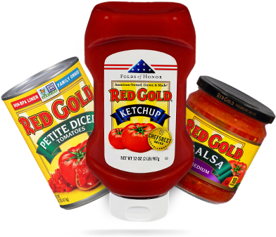 canned and bottled tomato products from Red Gold Tomatoes