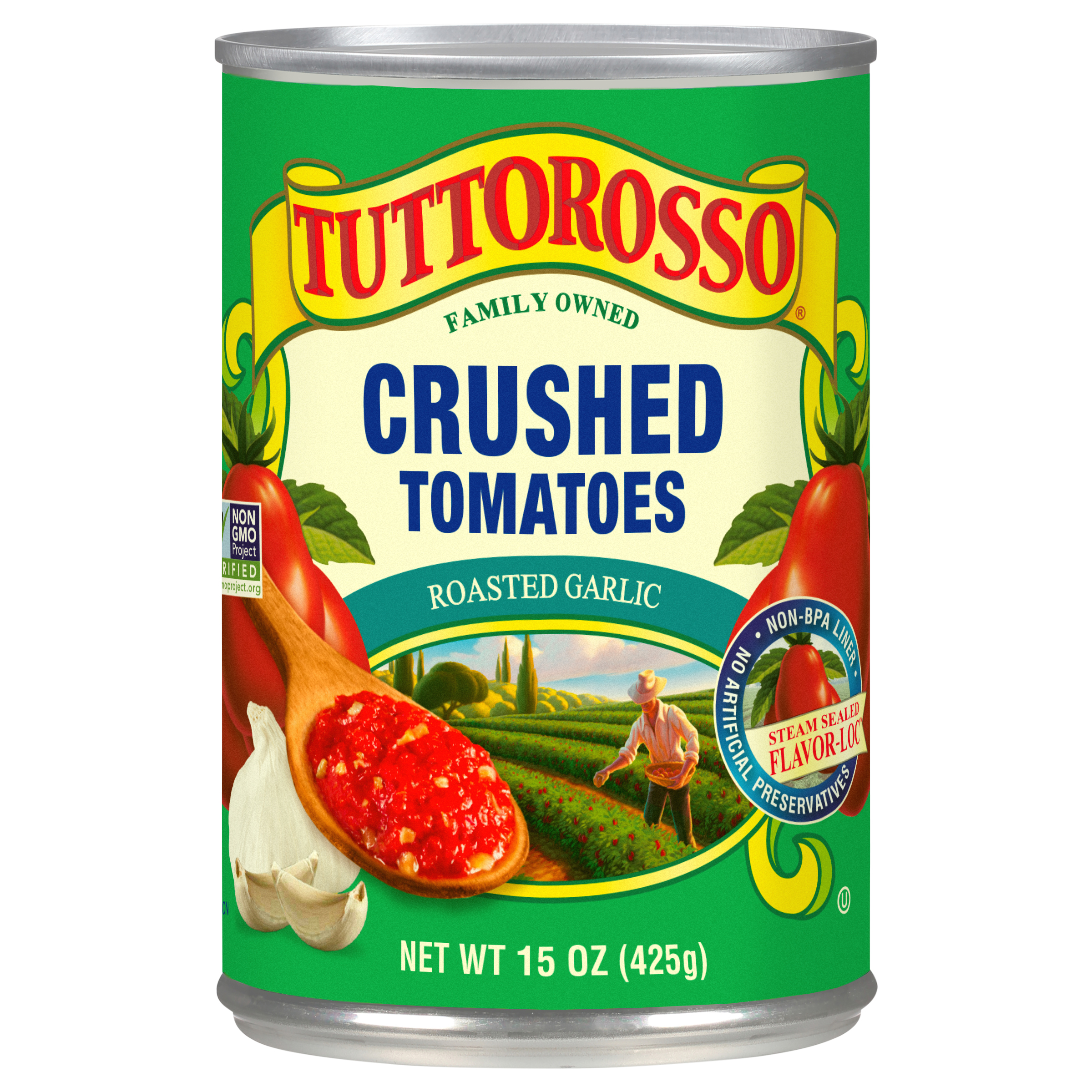 Crushed Tomatoes with Roasted Garlic 15 oz Image:1