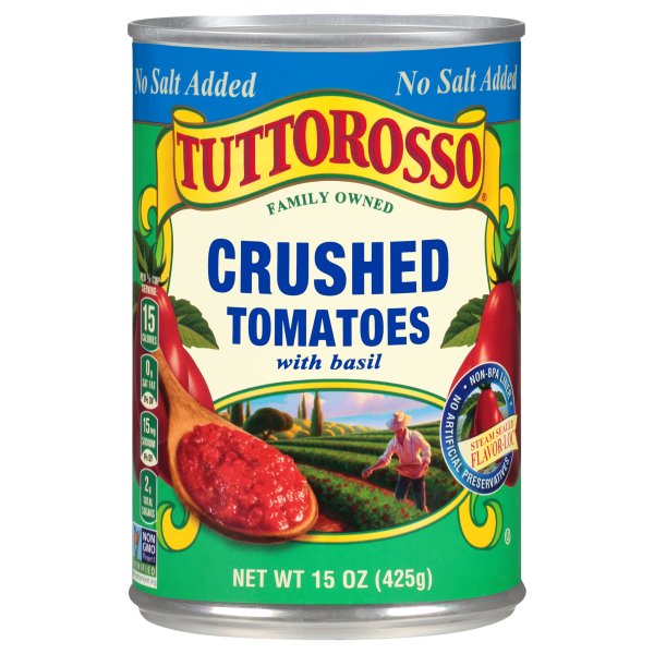 No Salt Added Crushed Tomatoes with Basil 15 oz.