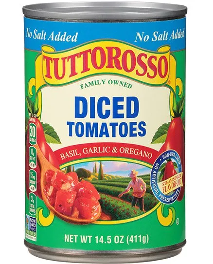 No Salt Added Diced Tomatoes Basil, Garlic & Oregano 14.5 oz Image:1
