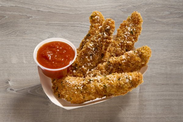 Chicken Parmesan Strips With Marinara Dipping Sauce