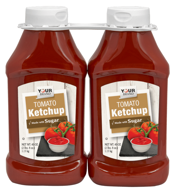 2×40 oz Tomato Ketchup Made with Sugar
