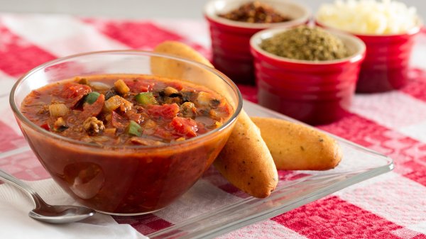 Supreme Pizza Soup
