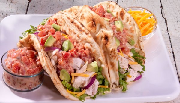 Chicken Avocado Flatbread with Green Chili Aioli