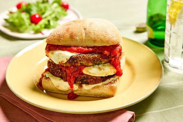 Eggplant Parmesan Burgers