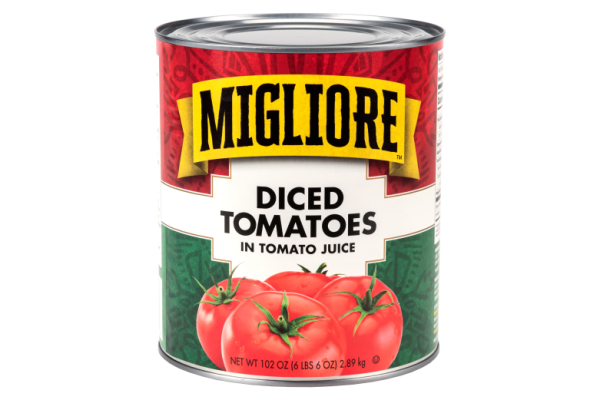 #10 Migliore Diced Tomatoes 3/4″ cut in Juice