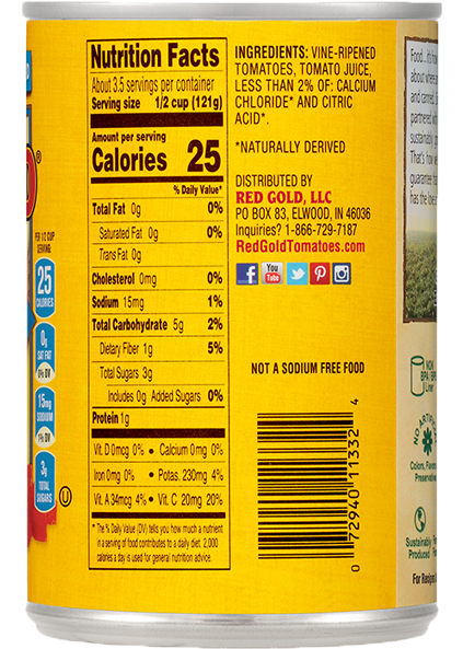 Canned Diced Tomatoes No Salt Added 14.5 oz Image:2