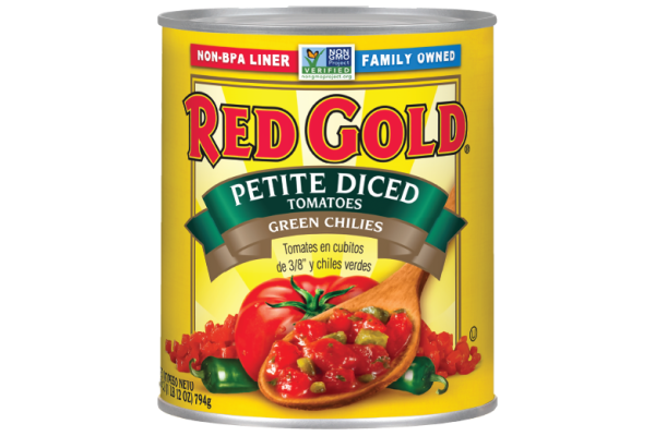 28 oz Red Gold Diced Tomatoes & Green Chilies