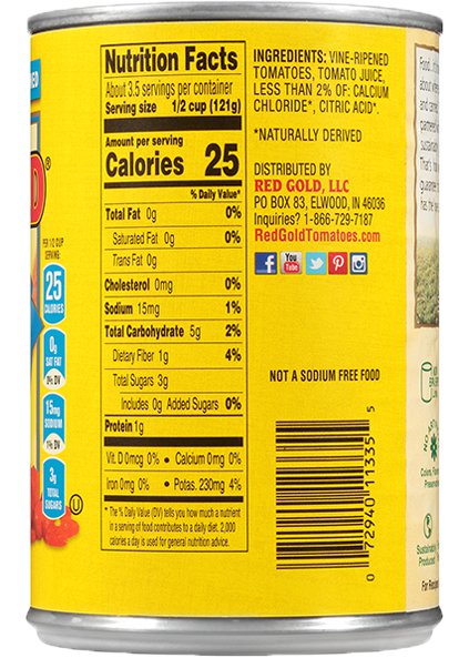 Petite Diced Tomatoes No Salt Added 14.5 oz Image:2