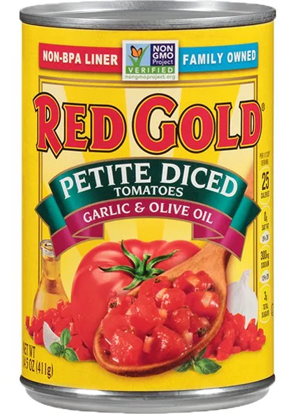 Petite Diced Tomatoes with Garlic & Olive Oil 14.5 oz Image:1