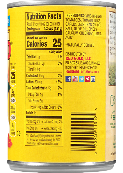Petite Diced Tomatoes with Garlic & Olive Oil 14.5 oz Image:2