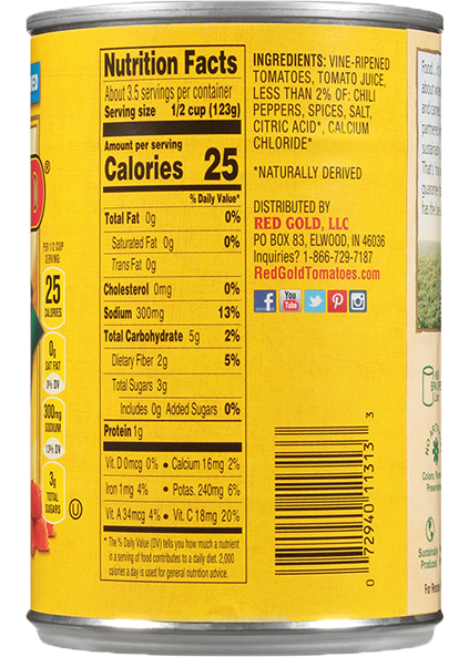 Chili Ready Canned Diced Tomatoes 14.5oz Image:2