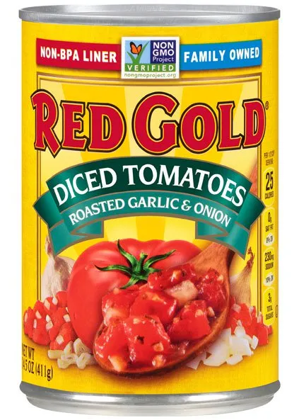 Canned Diced Tomatoes with Roasted Garlic & Onions 14.5 oz Image:1