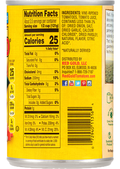 Canned Diced Tomatoes with Roasted Garlic & Onions 14.5 oz Image:2