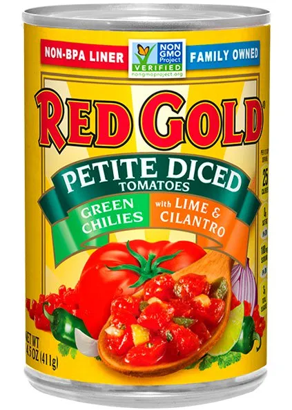 Petite Diced Tomatoes with Lime & Cilantro 14.5 oz Image:1