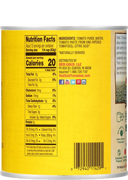 Canned Tomato Puree 29 oz Image:3