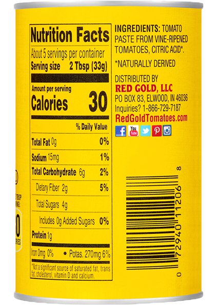 Canned Tomato Paste 6 oz Image:3