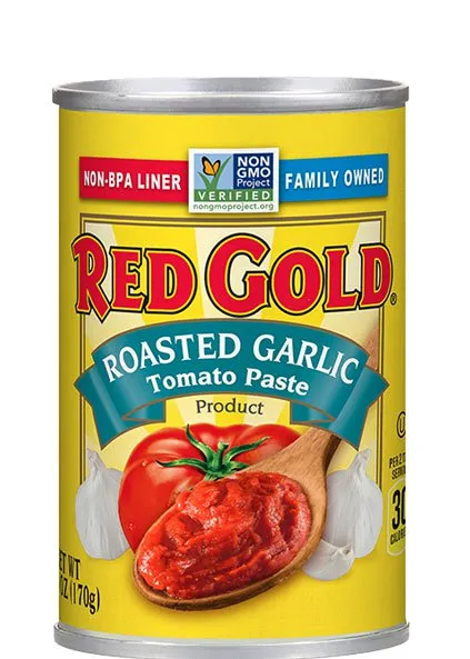 Red Gold Roasted Garlic Tomato Paste 6 oz Image:1