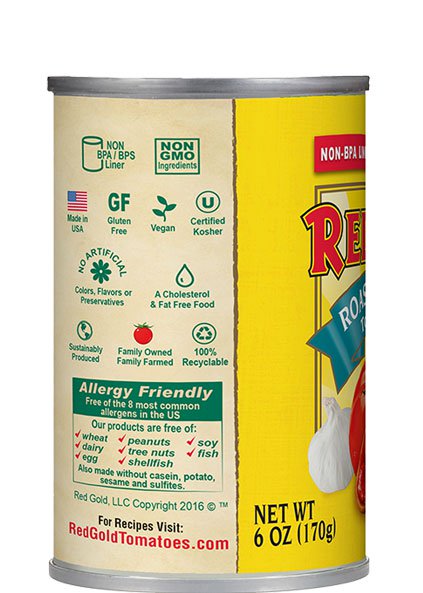 Red Gold Roasted Garlic Tomato Paste 6 oz Image:3