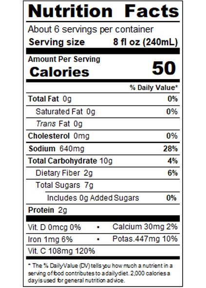 Canned Vegetable Juice 46 oz Image:4