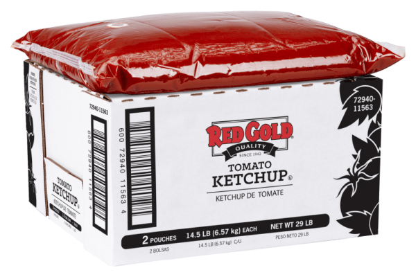 1.5 gal Dispenser Pouch Red Gold Fancy Tomato Ketchup
