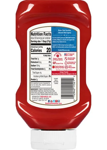 Premium Tomato Ketchup 20 oz Squeeze Bottle Image:2
