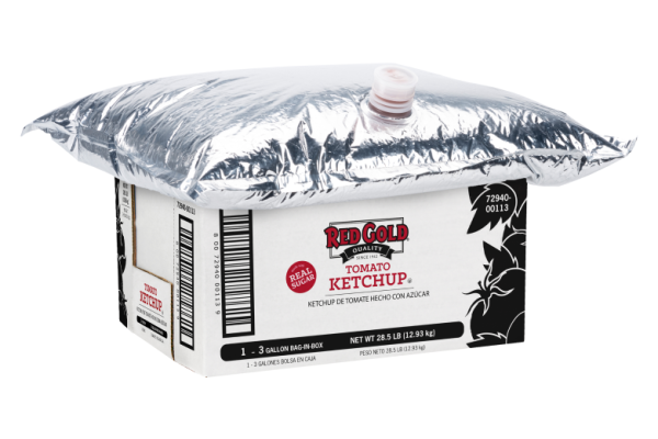 3 gal Red Gold Tomato Ketchup sweetened with Sugar
