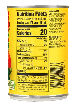 Mild Diced Tomatoes + Green Chilies 10 oz Image:3