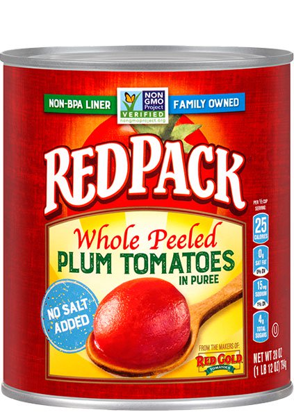 Canned Whole Peeled Plum Tomatoes No Salt Added
