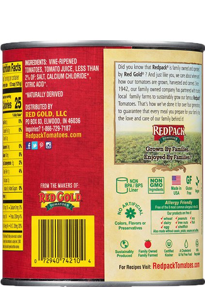 Redpack Canned Petite Diced Tomatoes 28 oz Image:2