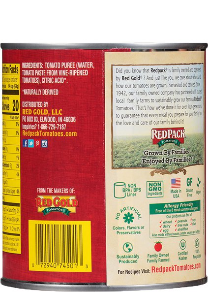 Redpack Canned Tomato Puree 29 oz Image:2
