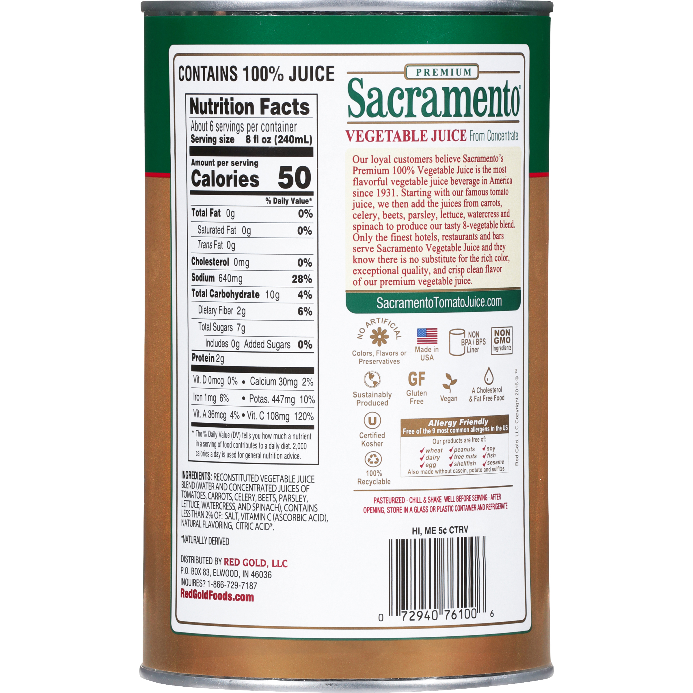 Canned Raw Vegetable Juice Image:2