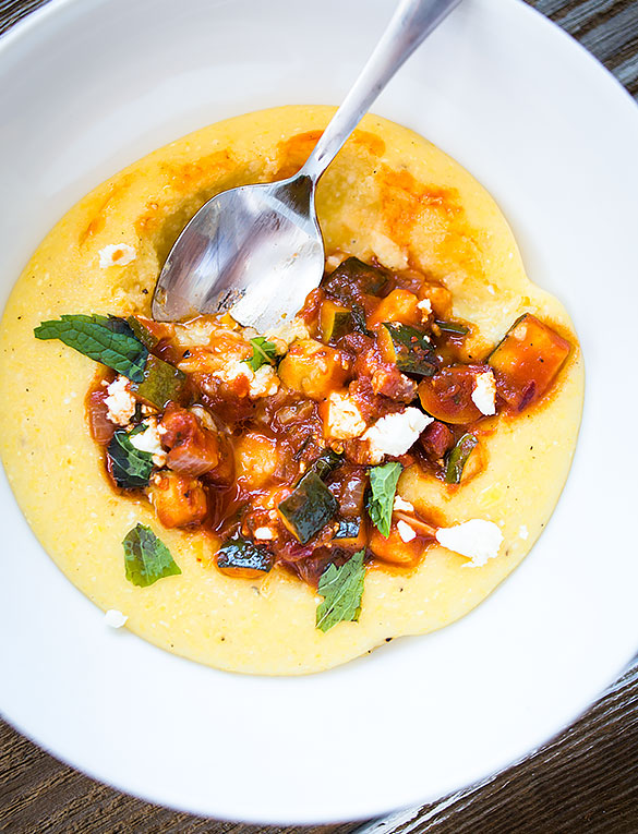 Polenta with Rich Tomato Sauce