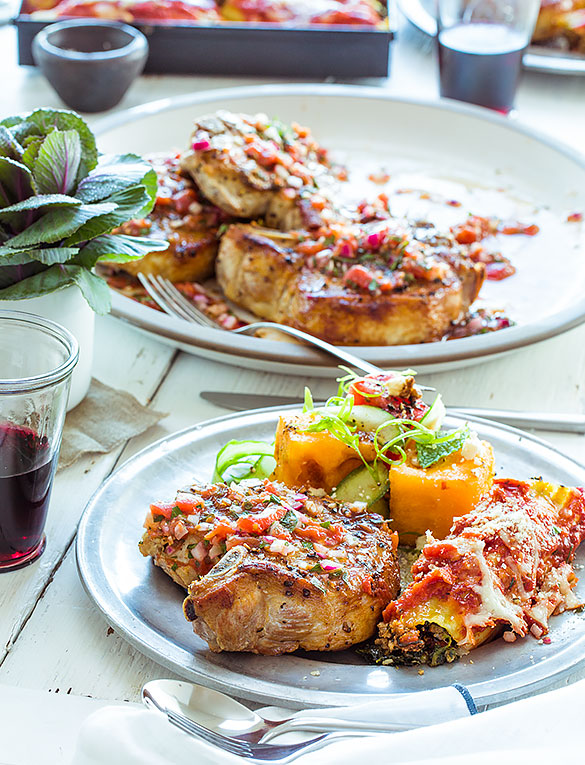 Pork Chops with Tomato Relish