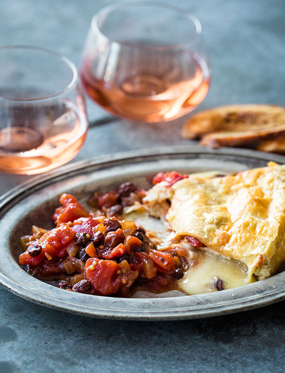 Wrapped Brie with Tomato Chutney