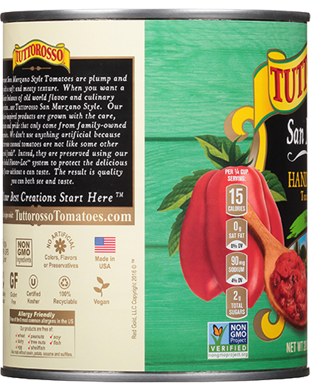 San Marzano Style Hand Crushed Tomatoes in Puree with Basil & Sea Salt 28 oz Image:4