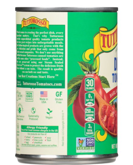 Diced Tomatoes Basil, Garlic & Oregano 14.5 oz Image:2