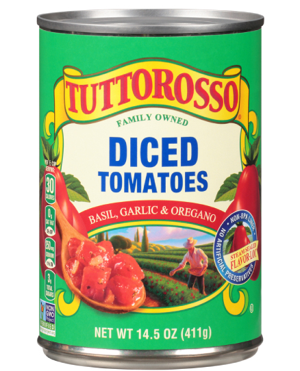 Diced Tomatoes Basil, Garlic & Oregano 14.5 oz Image:1