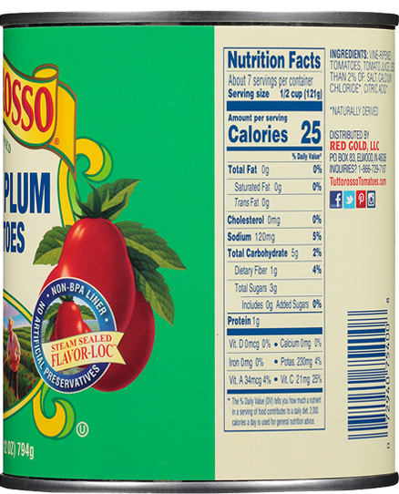 Peeled Plum Tomatoes 28 oz Image:3