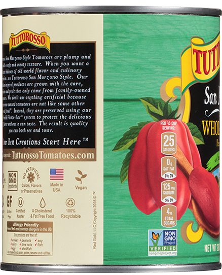 San Marzano Style Chopped Tomatoes in Puree with Sea Salt 28 oz Image:4