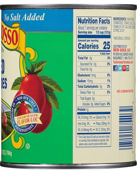 No Salt Added Diced Tomatoes 28 oz Image:3